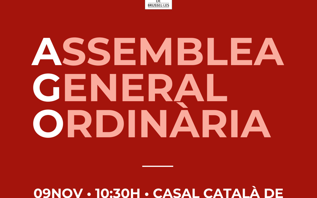 9 DE NOVEMBRE: ASSEMBLEA GENERAL ORDINÀRIA