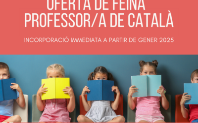 Busquem professor/a de català: incorporació immediata a partir del 7 de Gener!