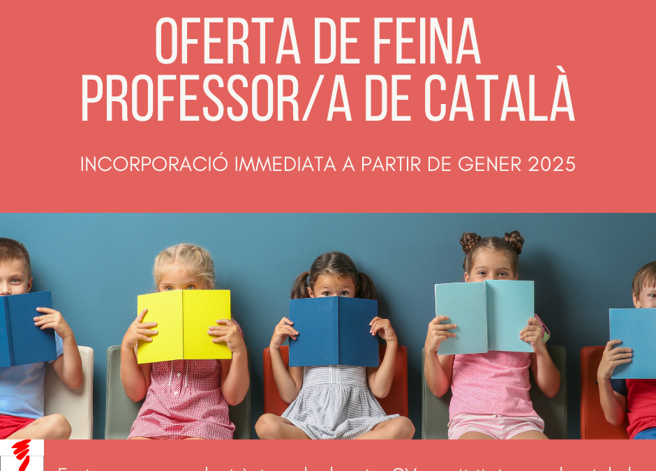 Busquem professor/a de català: incorporació immediata a partir del 7 de Gener!